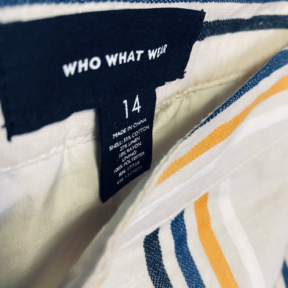WHO WHAT WEAR WOMENS KNEE LENGTH LINEN SKIRT SIZE